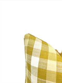 Citrus Buffalo Check Plaid Decorative Pillow Cover (Inserts Now Available!)