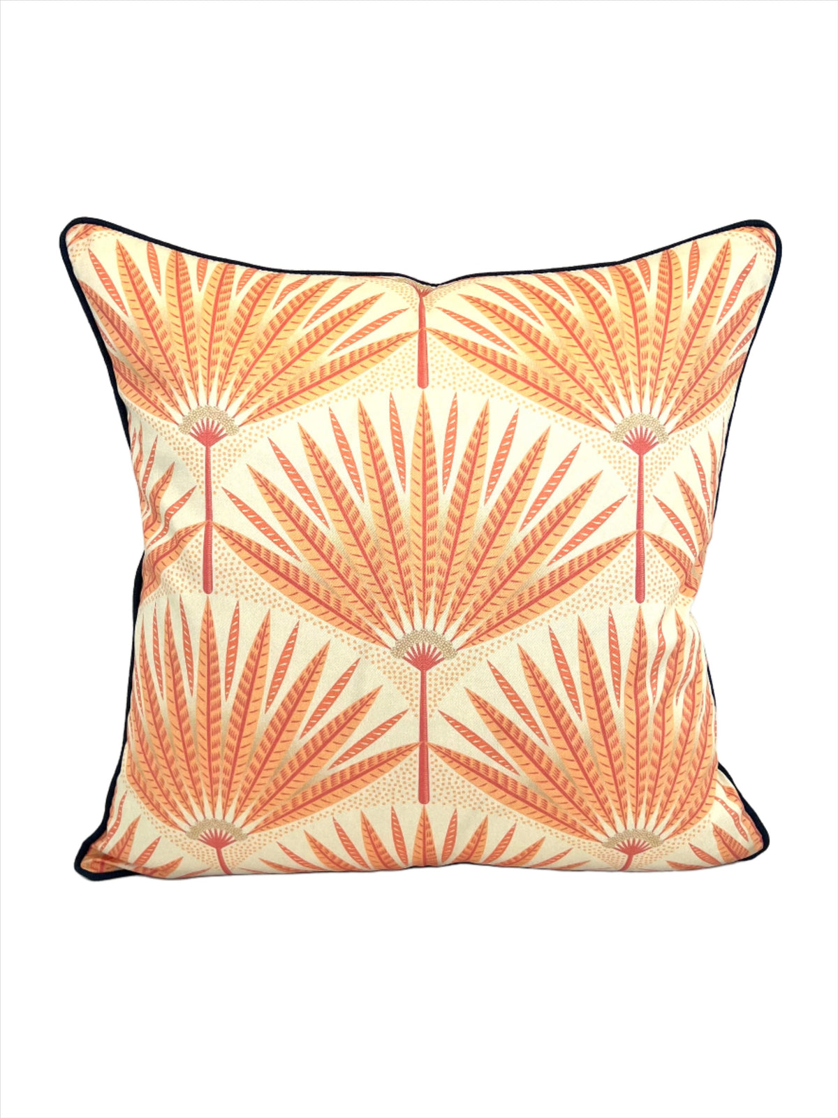 Peach Palm Plethora Decorative Pillow
