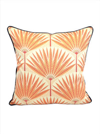 Peach Palm Plethora Decorative Pillow