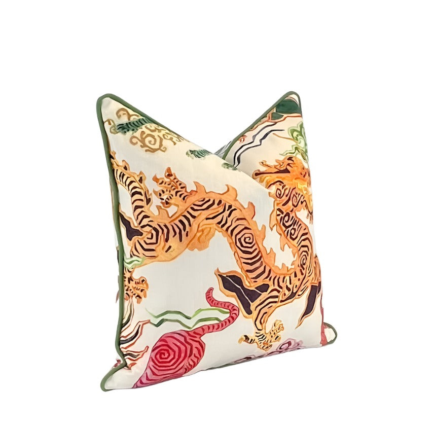 Decorative Pillow Cover in Dragon Himalaya Natural