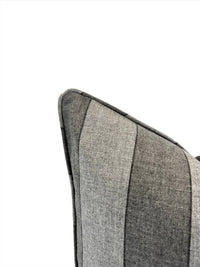 Decorative Sunbrella Striped Range Pillow Cover in Smoke
