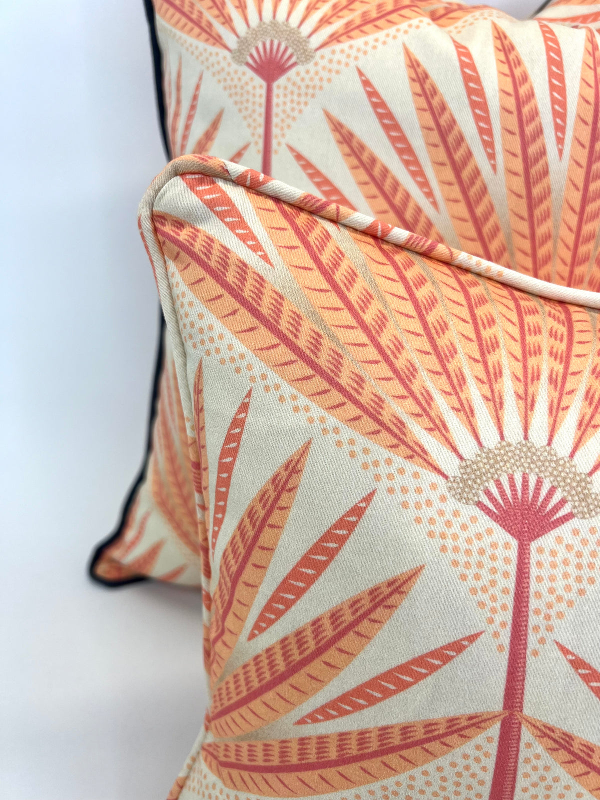 Peach Palm Plethora Decorative Pillow