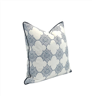 Decorative Pillow Cover in Larissa Blue Medallion