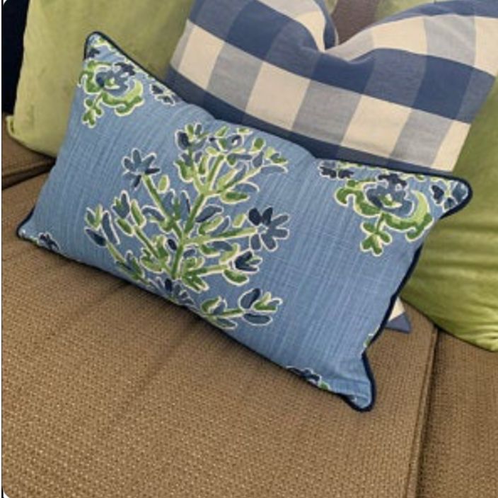 Decorative Pillow Cover in Clara Cornflower