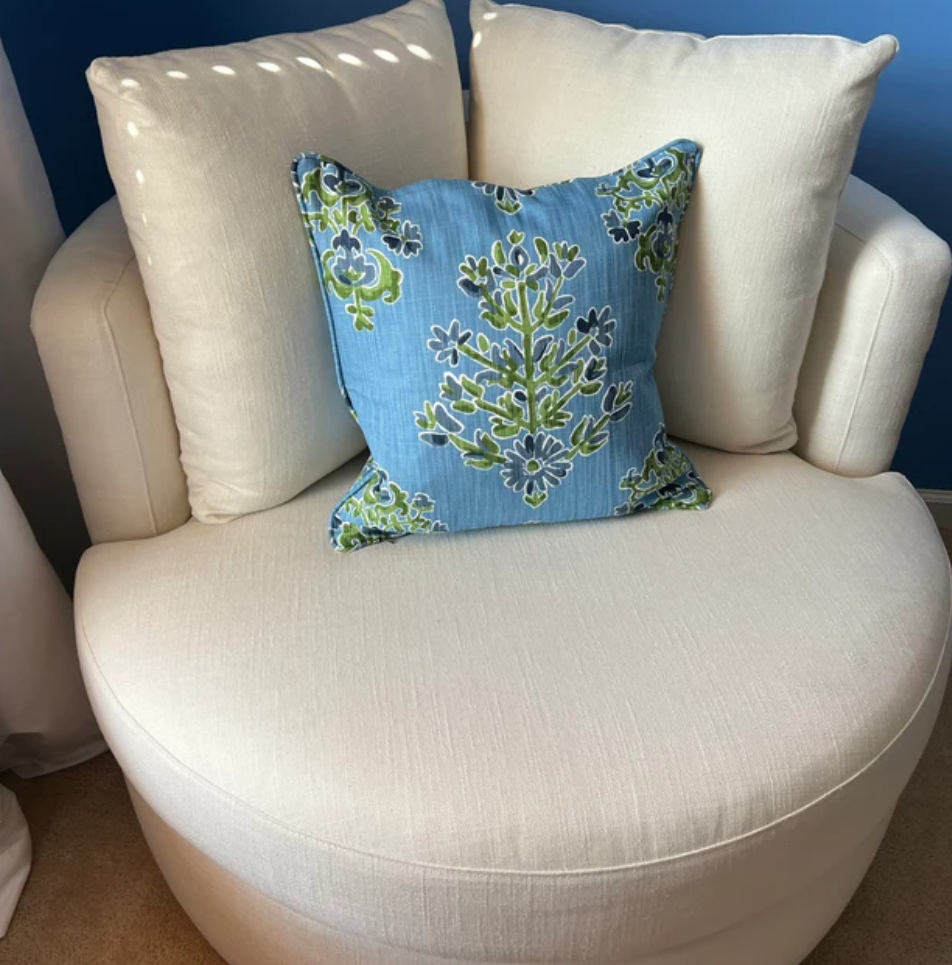 Decorative Pillow Cover in Clara Cornflower