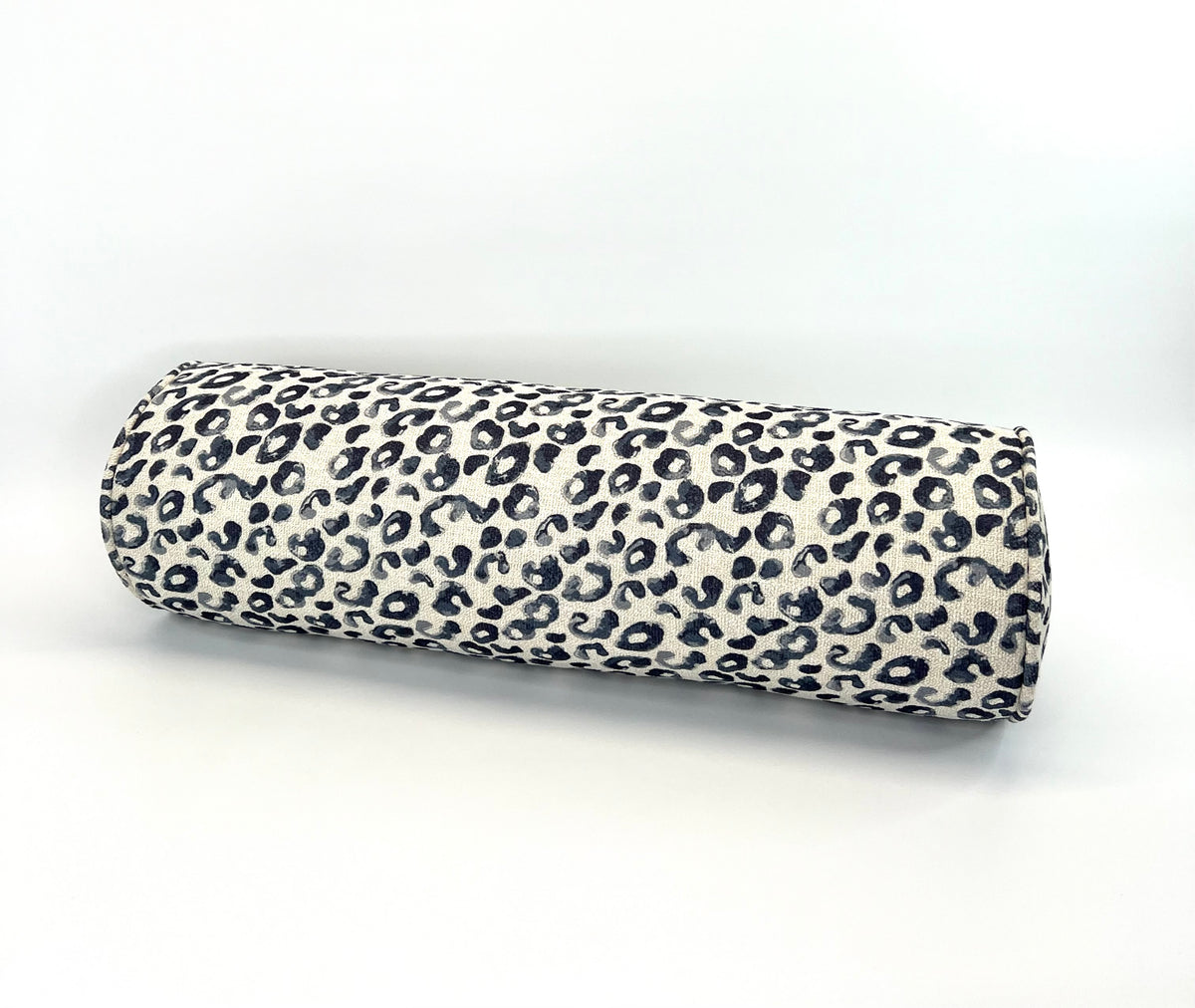 Bolster in Blue Leopard in Natural - Includes Insert