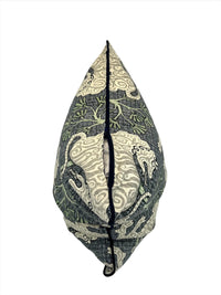 Lion Dance Indigo Decorative Pillow