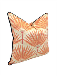 Peach Palm Plethora Decorative Pillow