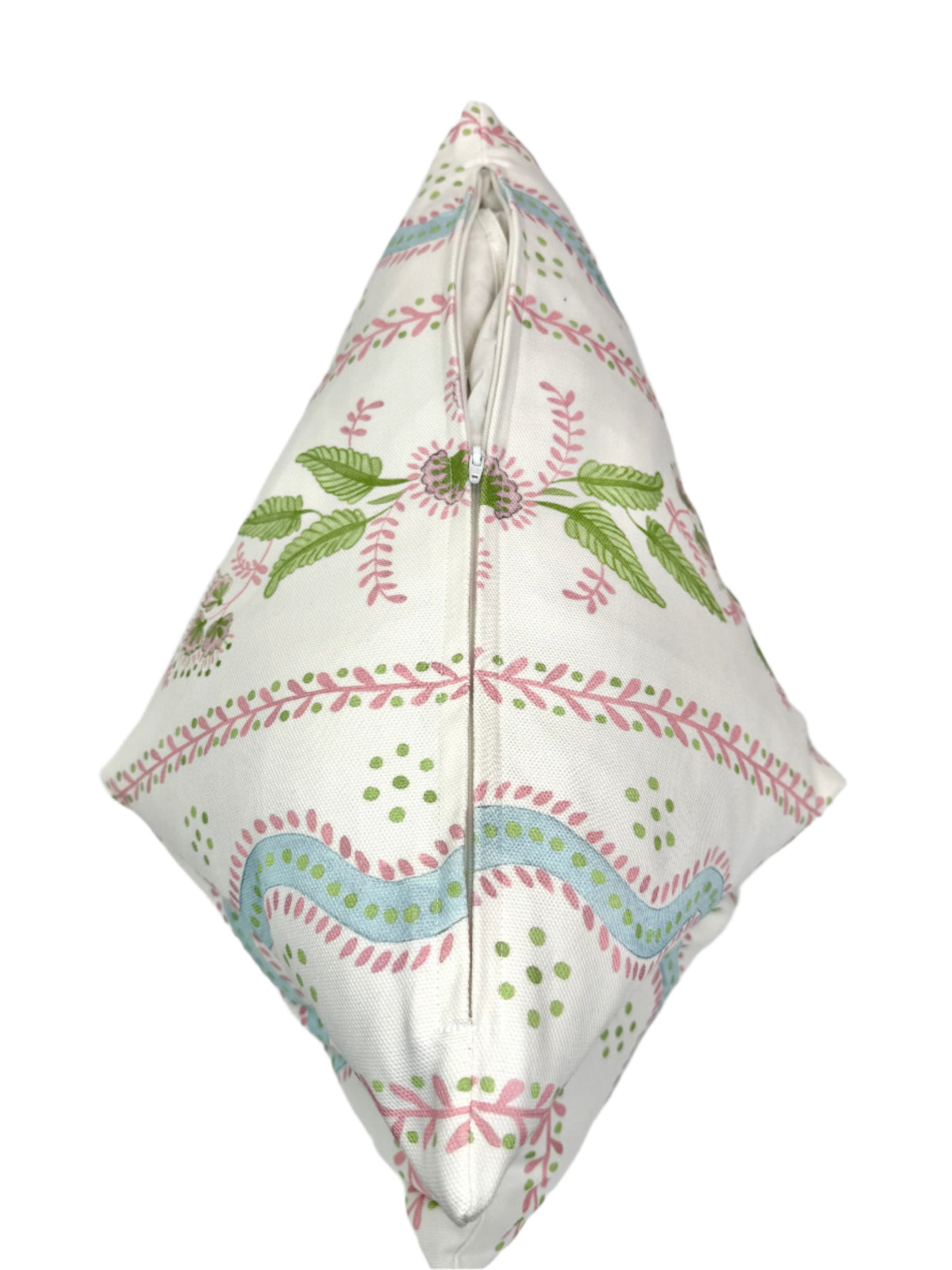 Floral Pinks & Greens Vine Decorative Pillow or Bolster