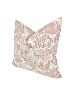 Pink Rose Garden Decorative Pillow or Bolster