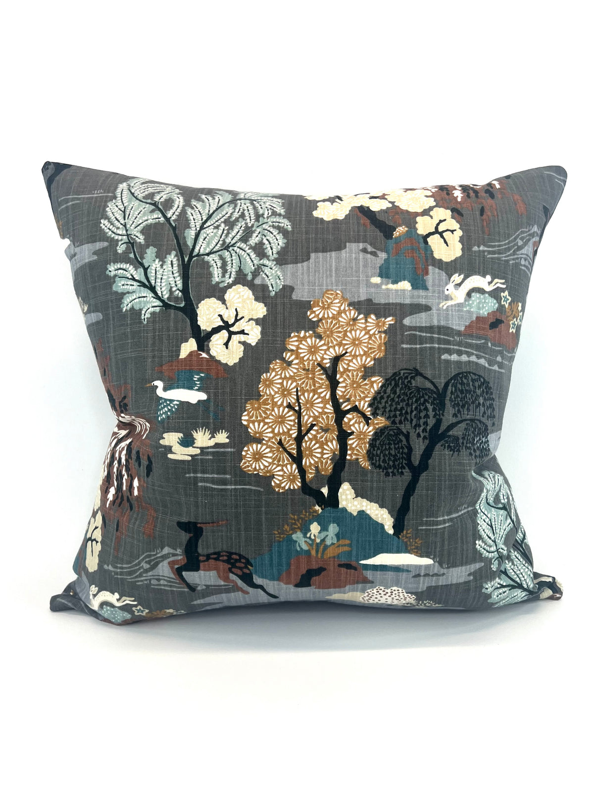Dwell Antelope in the Woods Modern Toile Decorative Pillow