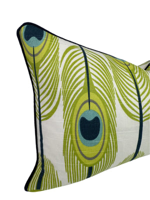 Grand Peacock Feather Decorative Pillow or Bolster