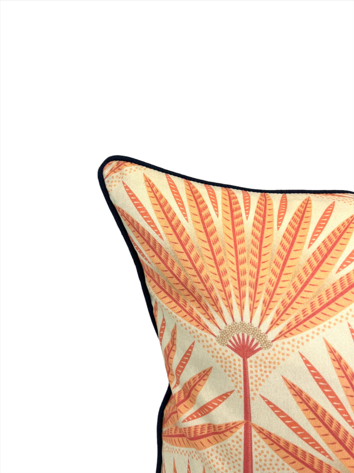 Peach Palm Plethora Decorative Pillow