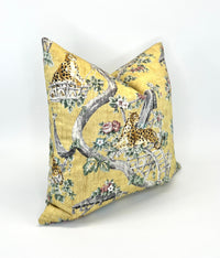 Decorative Pillow Cover in Lazy Days Cheetah in Caraway