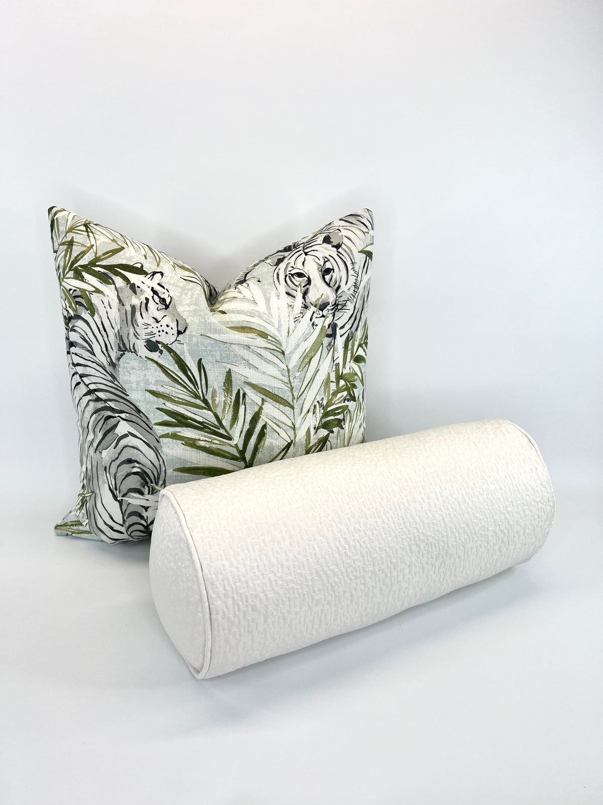 Decorative Pillow Cover in Tropical Tiger in Spa
