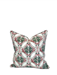 Decorative Pillow Cover in Christmas Eve Linen Berry