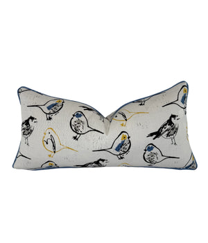 Spring Birds Decorative Pillow or Bolster