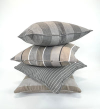 Sunbrella Elements Milano Char 56079-0000 Fabric in a Decorative Pillow Cover