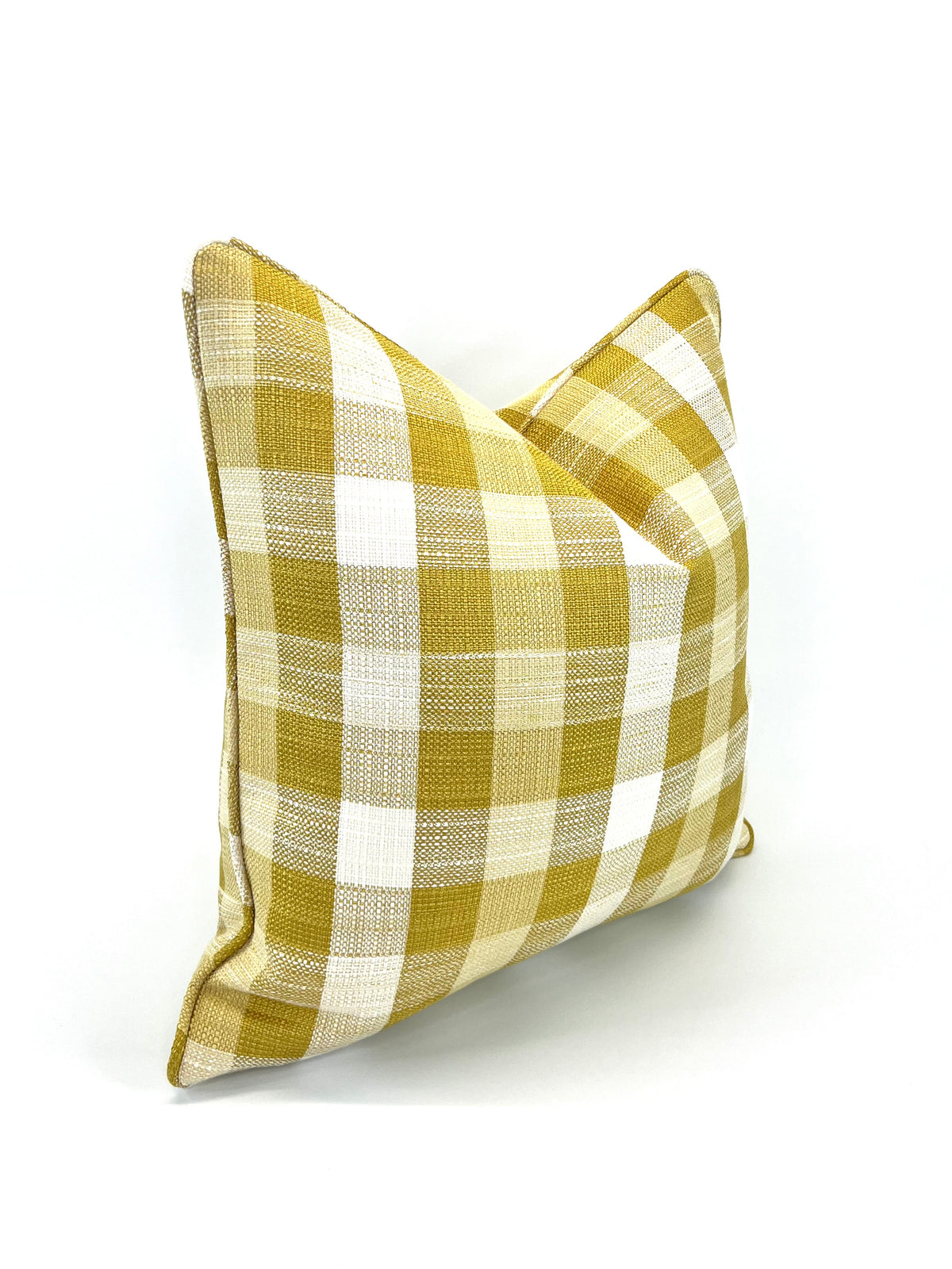 Citrus Buffalo Check Plaid Decorative Pillow Cover (Inserts Now Available!)