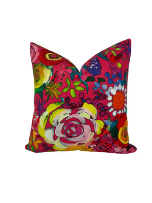 Pink Bouquet Explosion Decorative Pillow or Bolster