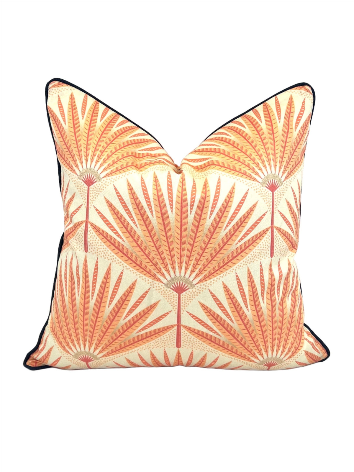 Peach Palm Plethora Decorative Pillow