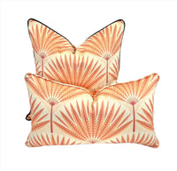 Peach Palm Plethora Decorative Pillow