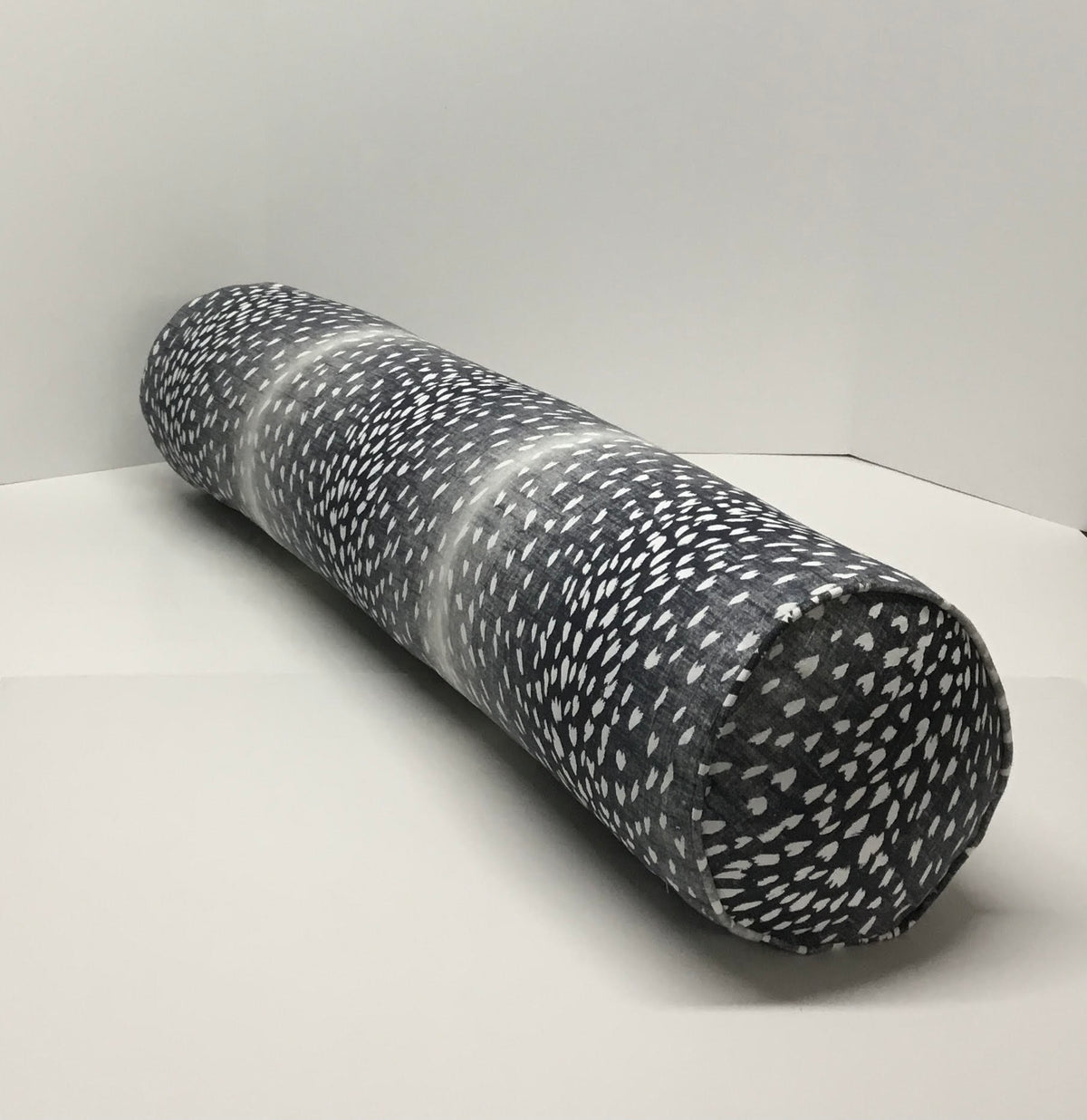 Bolster in Navy Antelope Fabric - Only One Available - Includes Insert