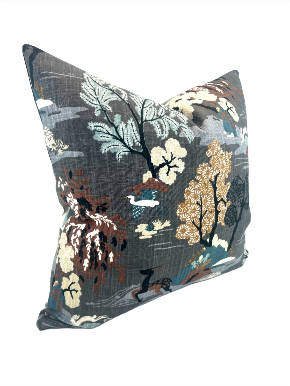 Dwell Antelope in the Woods Modern Toile Decorative Pillow
