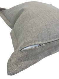 Flanged Heavyweight 100% Linen Designer Decorative Pillow