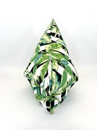 Stripes & Palm Leafs in Decorative Outdoor Pillow, New Outdoor Inserts Available!