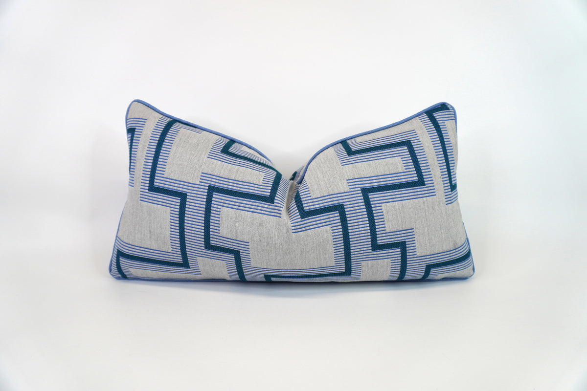 Sunbrella Resonate Atlantis 145656-0003 Indoor/Outdoor Fabric in a Decorative Pillow or Bolster