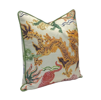 Decorative Pillow Cover in Dragon Himalaya Natural