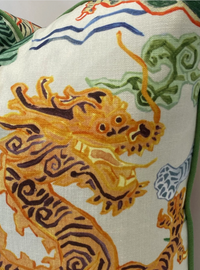 Decorative Pillow Cover in Dragon Himalaya Natural