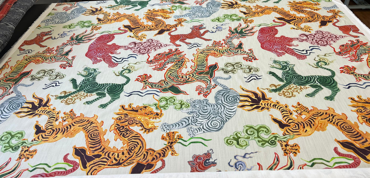 Decorative Pillow Cover in Dragon Himalaya Natural