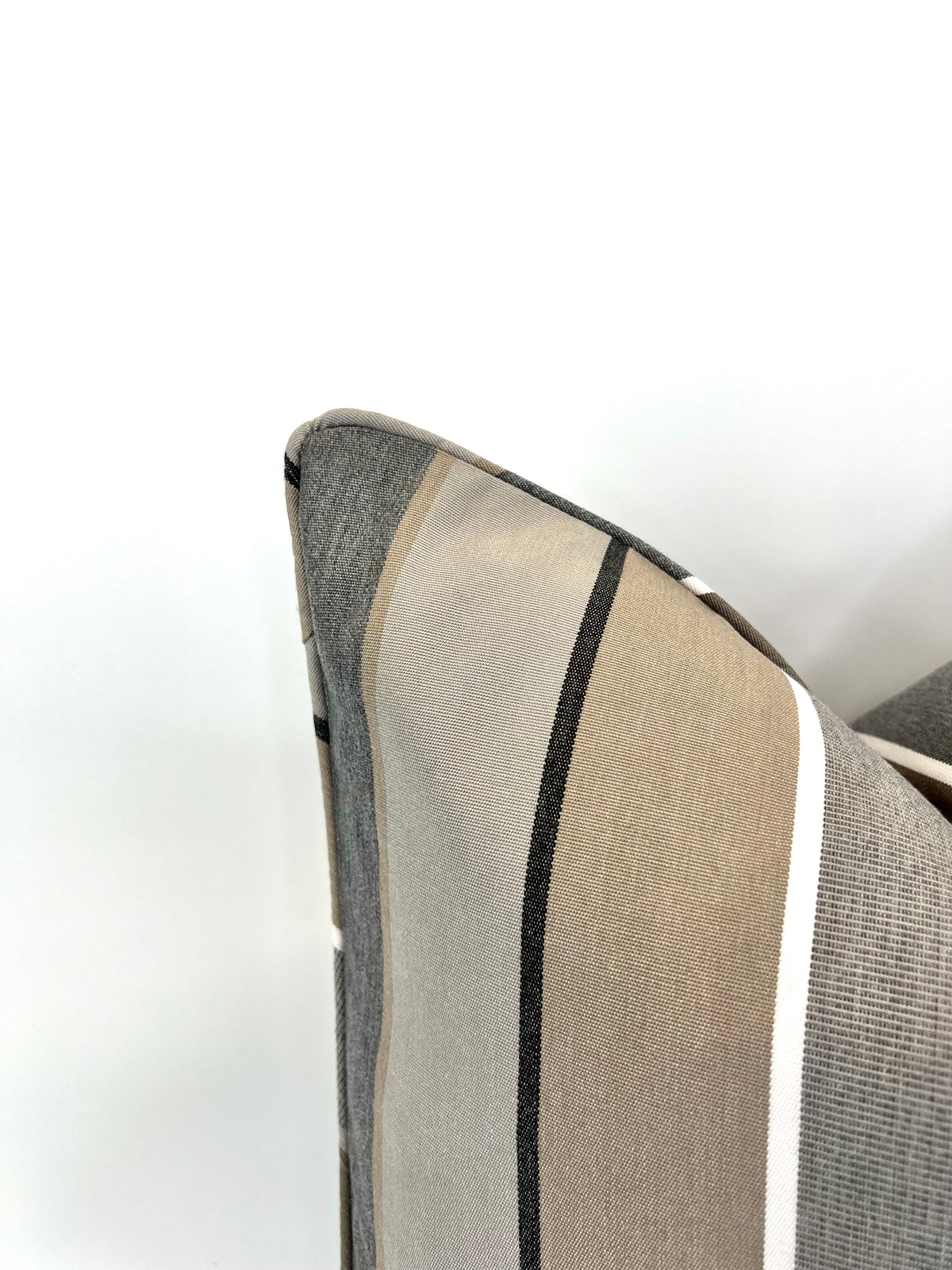 Sunbrella Elements Milano Char 56079-0000 Fabric in a Decorative Pillow Cover