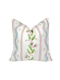 Floral Pinks & Greens Vine Decorative Pillow or Bolster