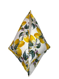 Lemon Limoncello Specialty Handprinted Fabric in a Decorative Pillow or Bolster