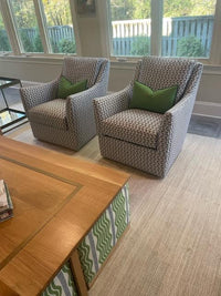 Kelly Green Linen fabric in a Decorative Pillow Cover