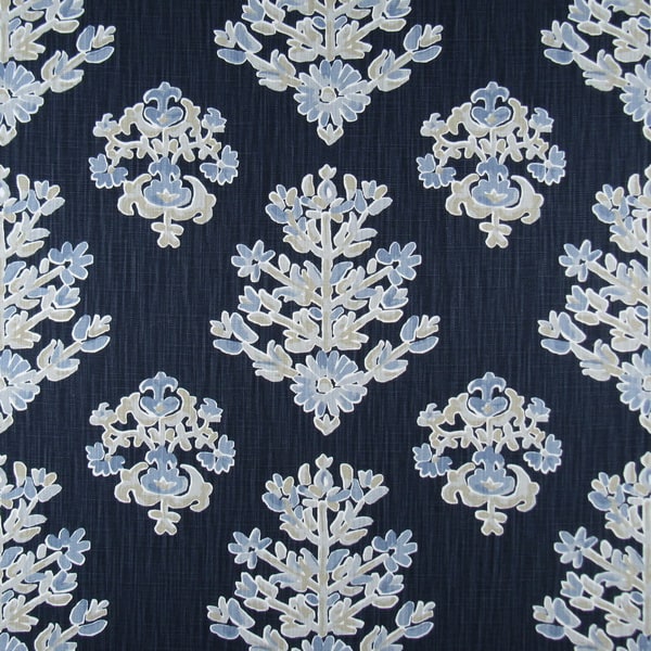 Decorative Pillow Cover in Clara Cornflower Indigo Fabric