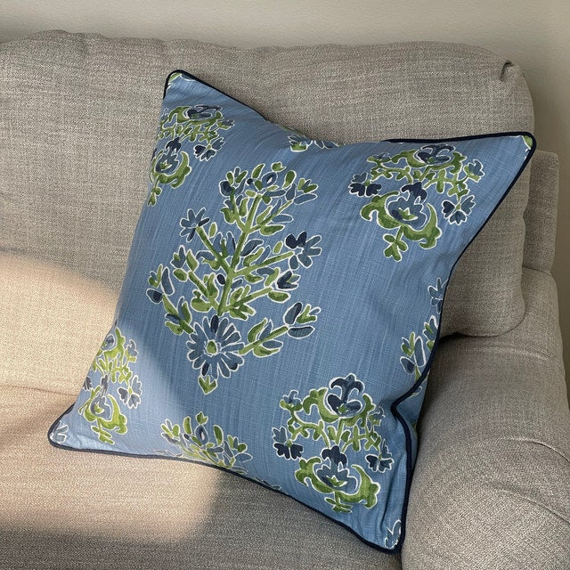 Decorative Pillow Cover in Clara Cornflower