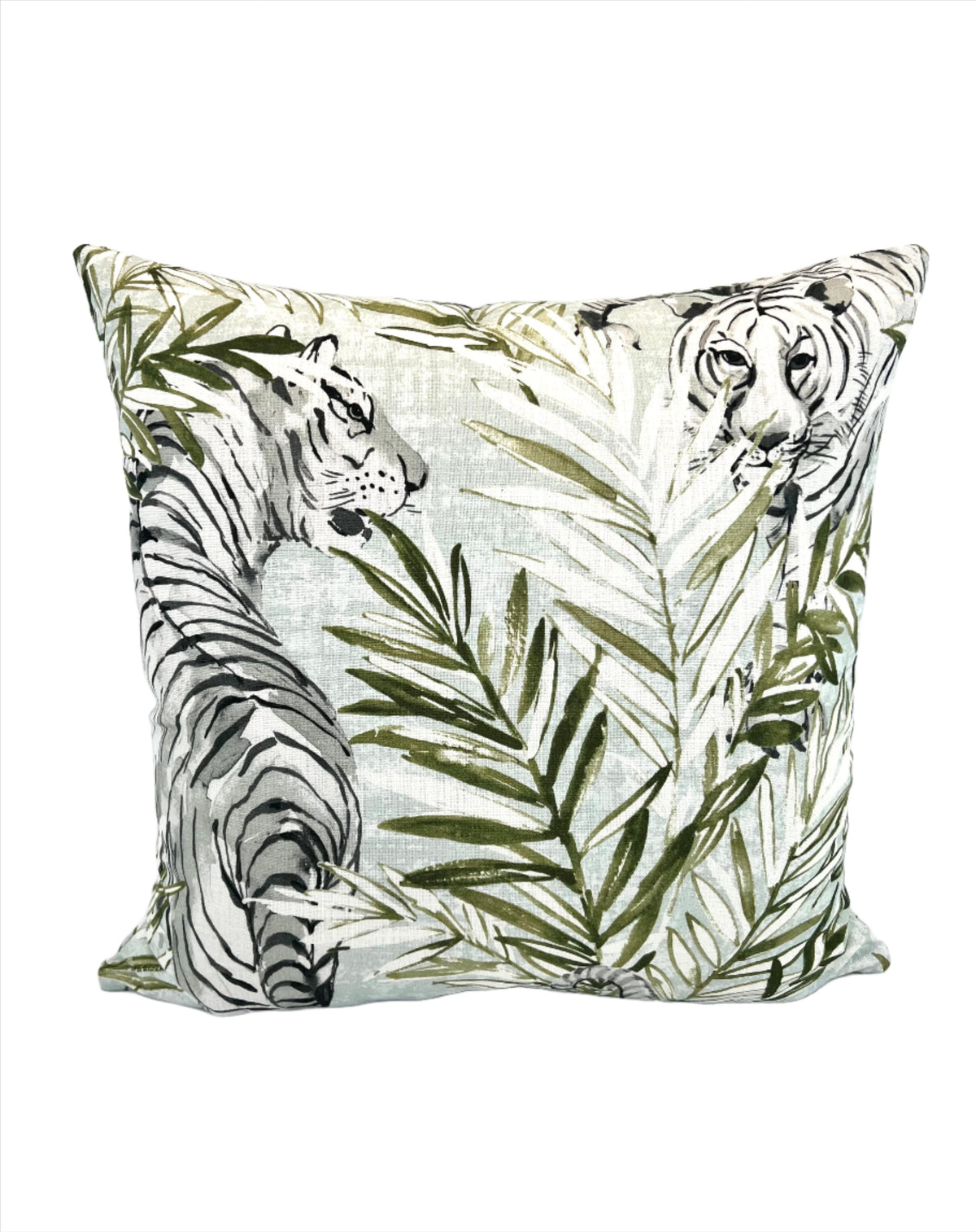 Tropical Tiger in Spa Decorative Pillow (Inserts Now Available!)