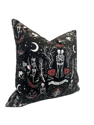 Skeleton Decorative Pillow “Till Death Do Us Part”