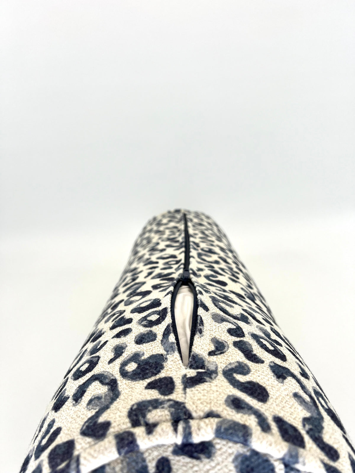 Bolster in Blue Leopard in Natural - Includes Insert