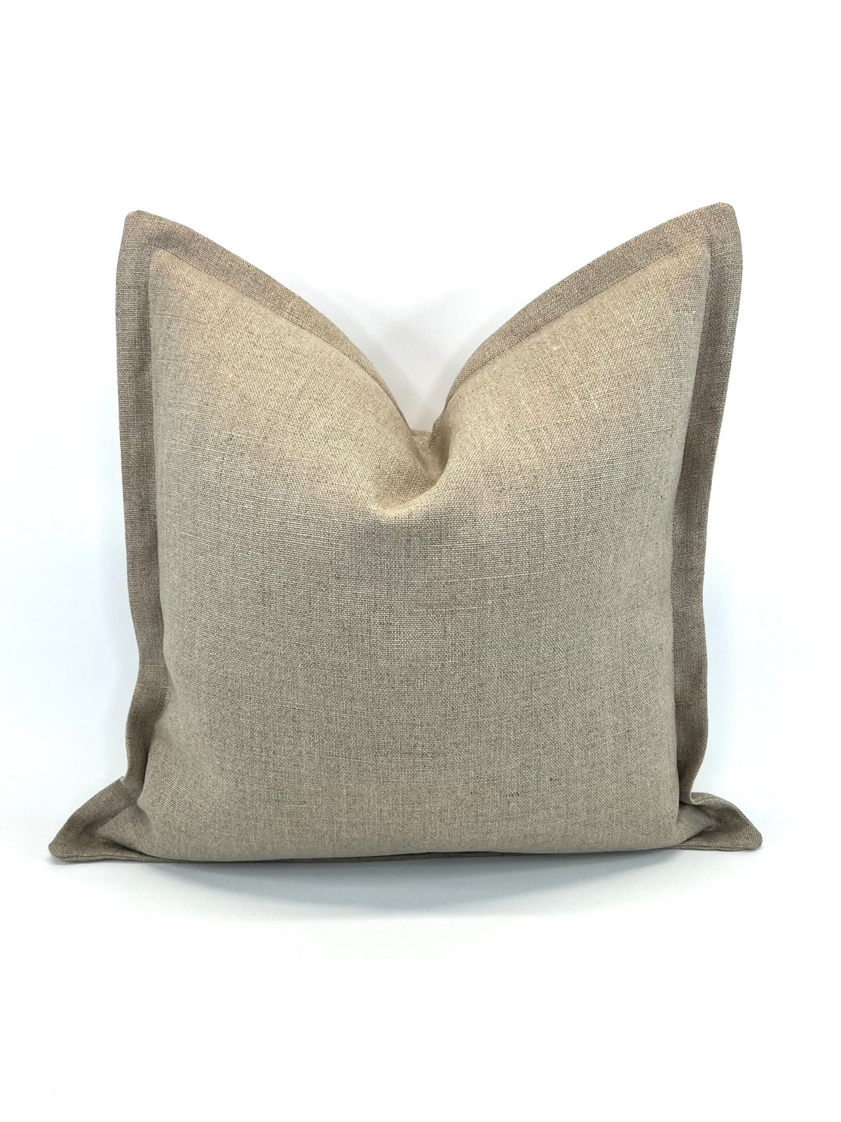 Flanged Heavyweight 100% Linen Designer Decorative Pillow