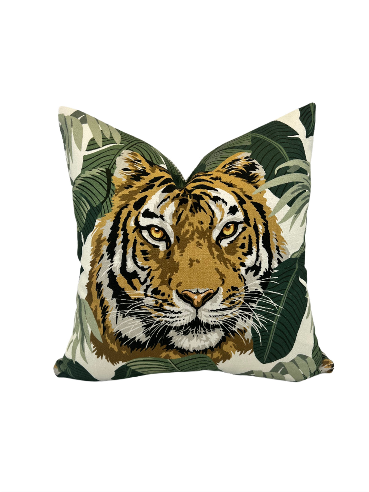 NEW! King Tiger in the Swaying Palms Decorative Pillow