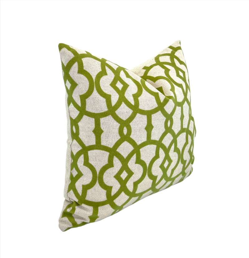 Light Lime Green Geometric Pillow Cover (Only One Available)