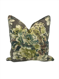 Floral Venus BasketWeave Cinder-smoke Decorative Pillow