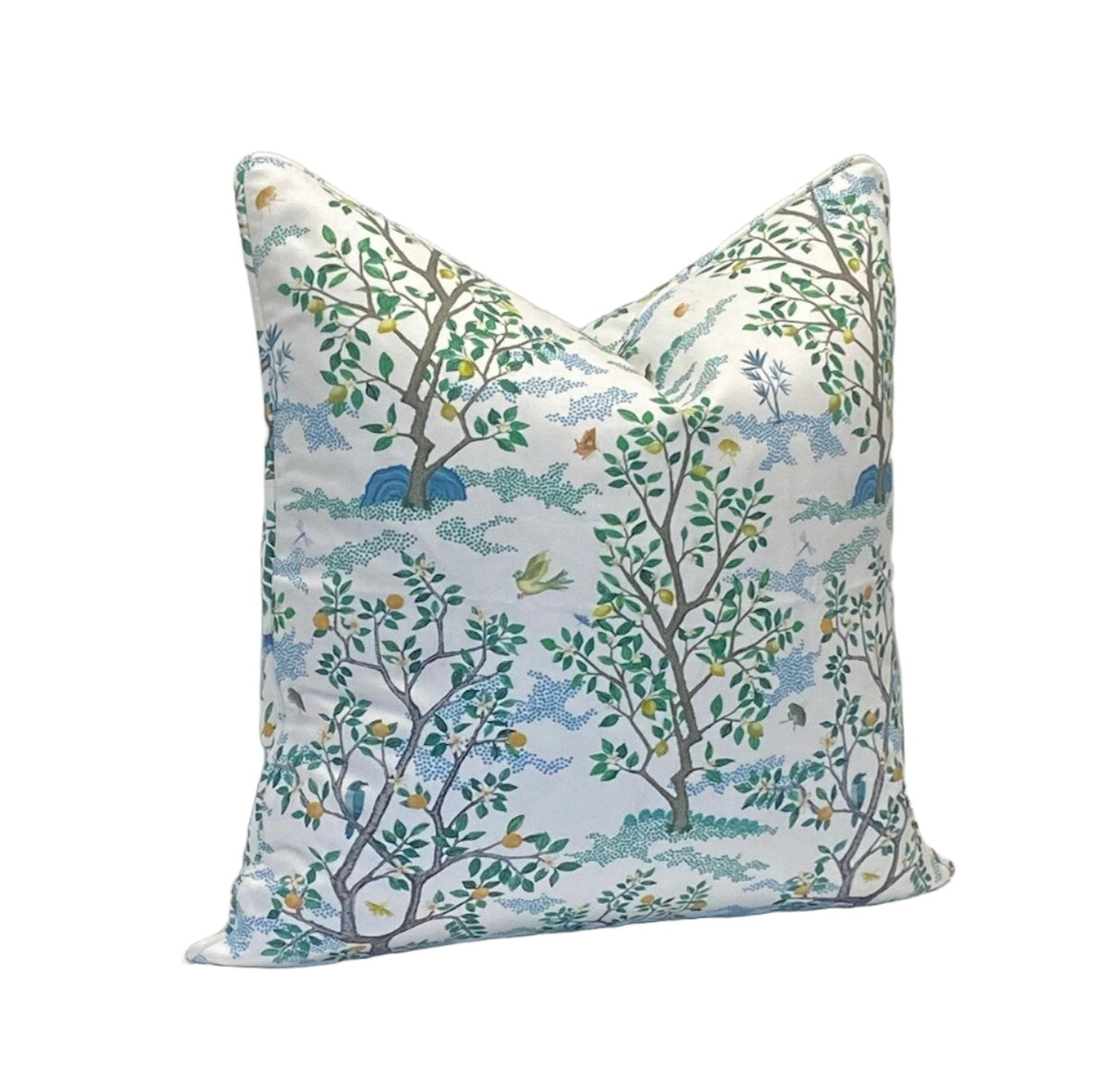 Citrus Tree Grove Toile Decorative Pillow