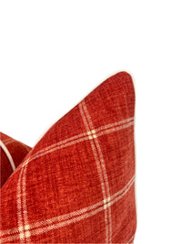 Campbell Strawberry Plaid Decorative Pillow