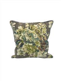 Floral Venus BasketWeave Cinder-smoke Decorative Pillow